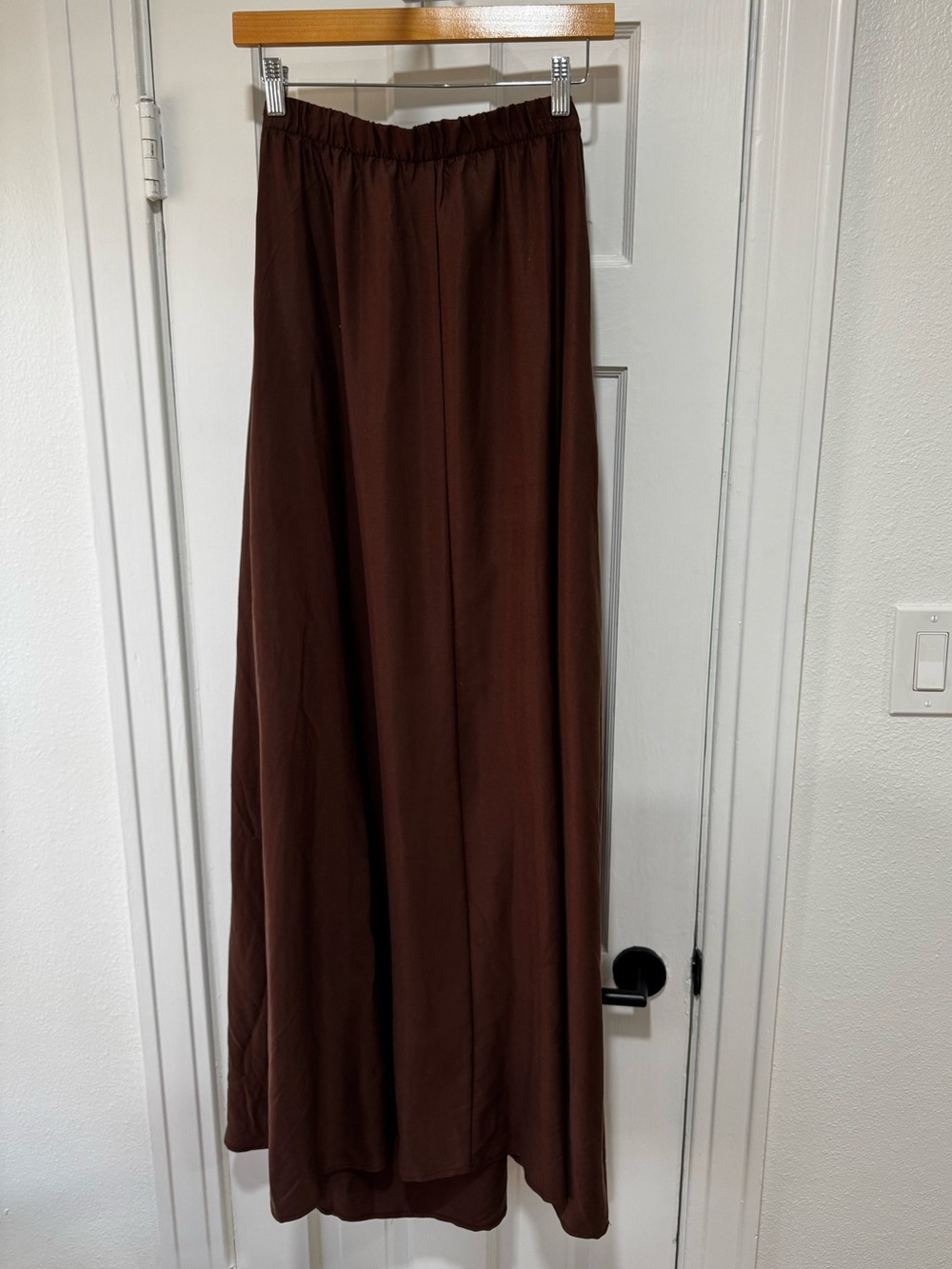 NWOT ASOS DESIGN cupro bandeau maxi dress in chocolate - Picture 4 of 5